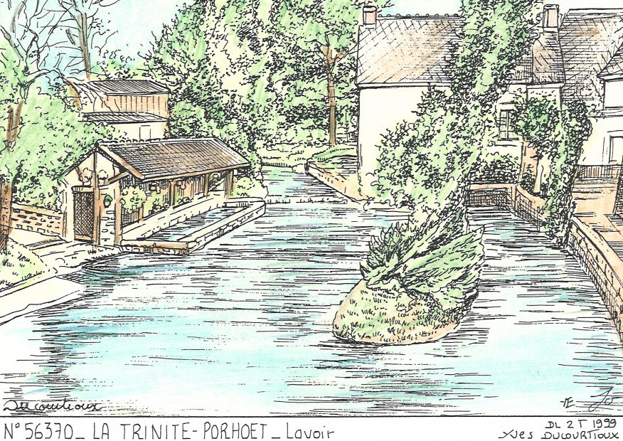 N 56370 - LA TRINITE PORHOET - lavoir