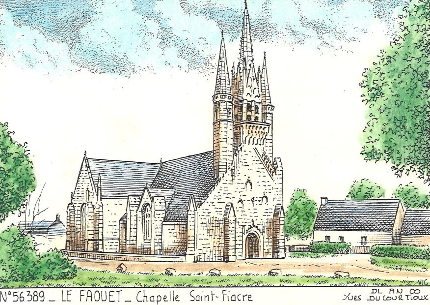 N 56389 - LE FAOUET - chapelle st fiacre