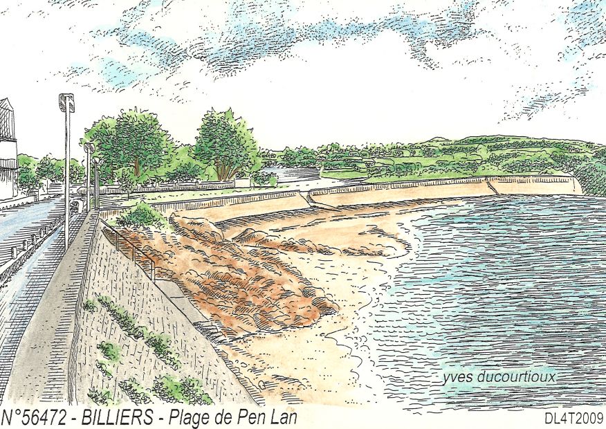 N 56472 - BILLIERS - plage de pen lan
