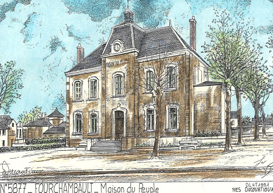 N 58077 - FOURCHAMBAULT - maison du peuple (mairie)