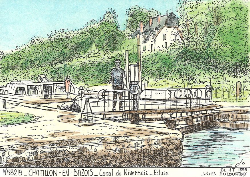 N 58219 - CHATILLON EN BAZOIS - canal du nivernais  cluse