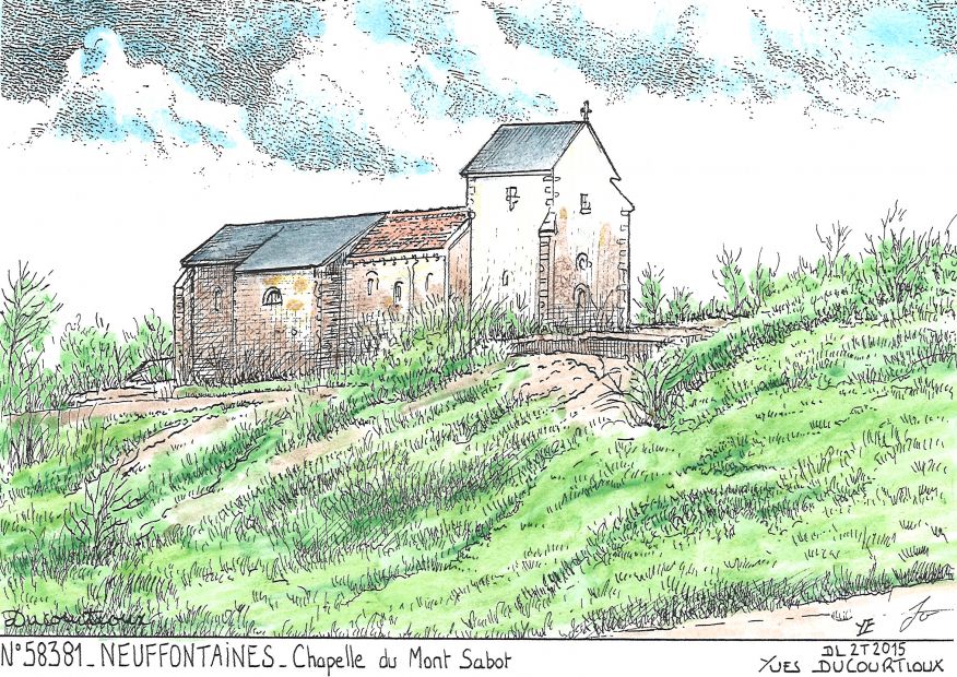 N 58381 - NEUFFONTAINES - chapelle du mont sabot