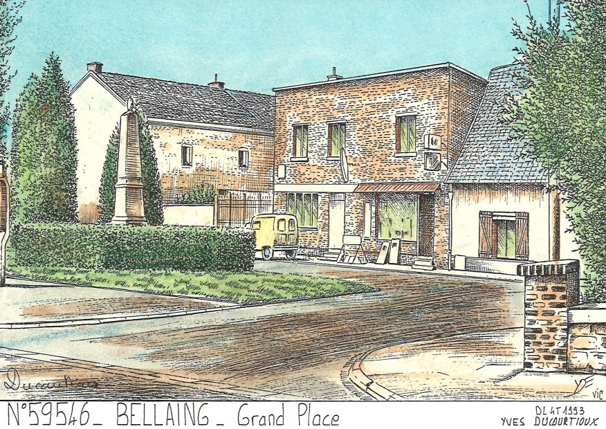N 59546 - BELLAING - grand place