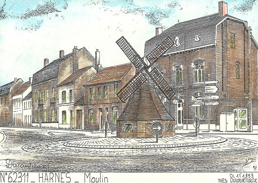 N 62311 - HARNES - moulin