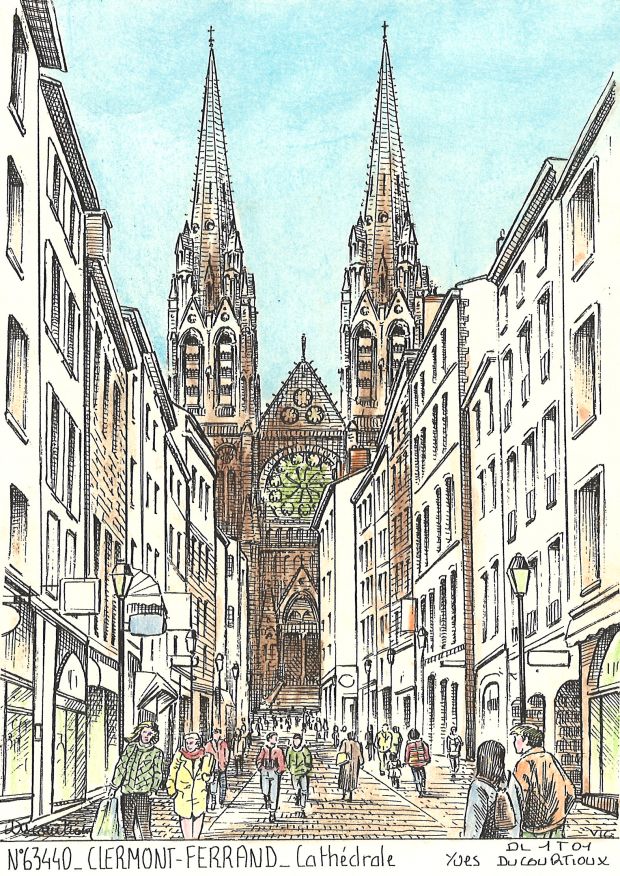 N 63440 - CLERMONT FERRAND - cathdrale