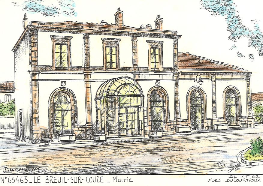 N 63463 - LE BREUIL SUR COUZE - mairie