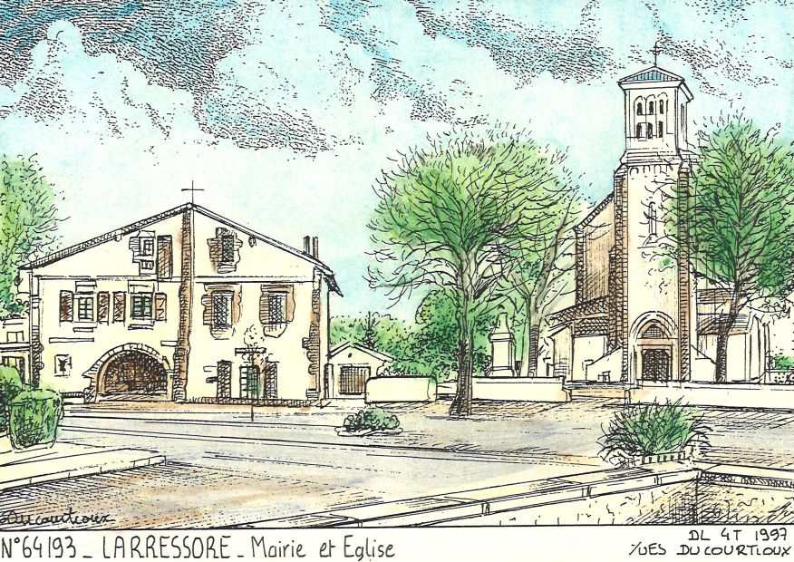 N 64193 - LARRESSORE - mairie et glise