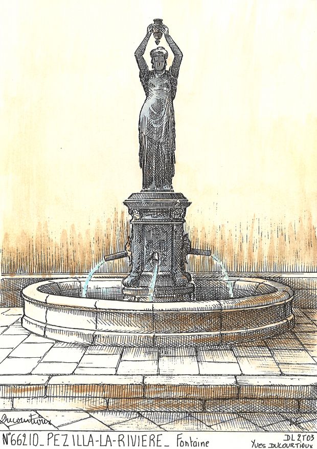 N 66210 - PEZILLA LA RIVIERE - fontaine