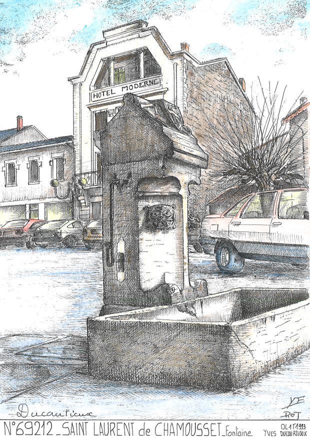N 69212 - ST LAURENT DE CHAMOUSSET - fontaine