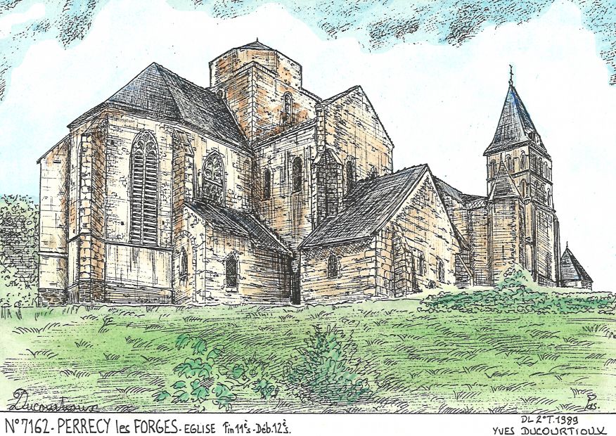 N 71062 - PERRECY LES FORGES - glise fin 11 dbut 12 sicl