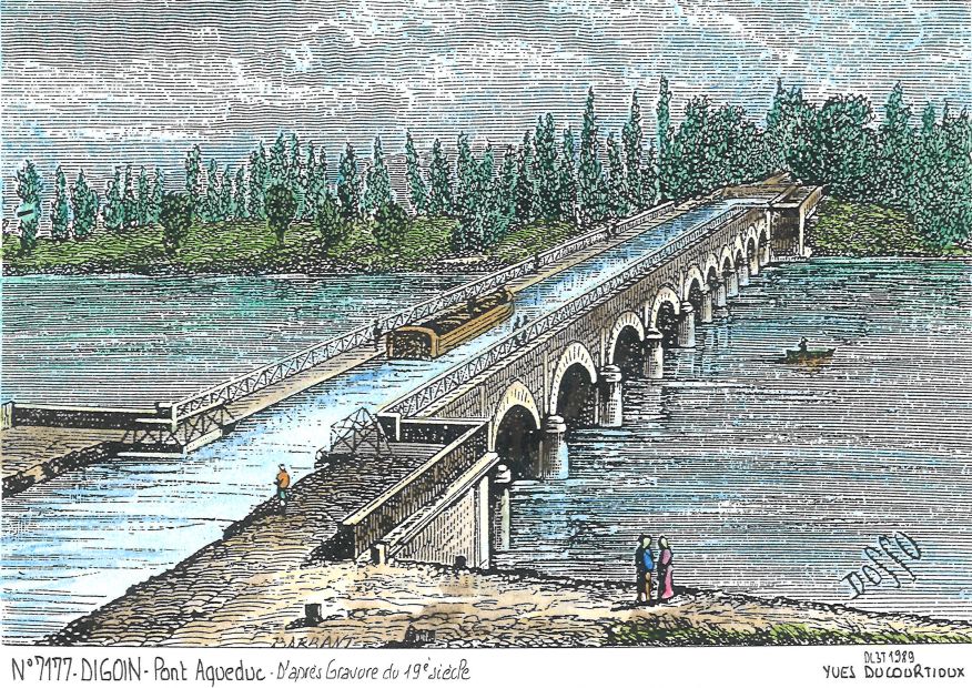 N 71077 - DIGOIN - pont acqueduc
