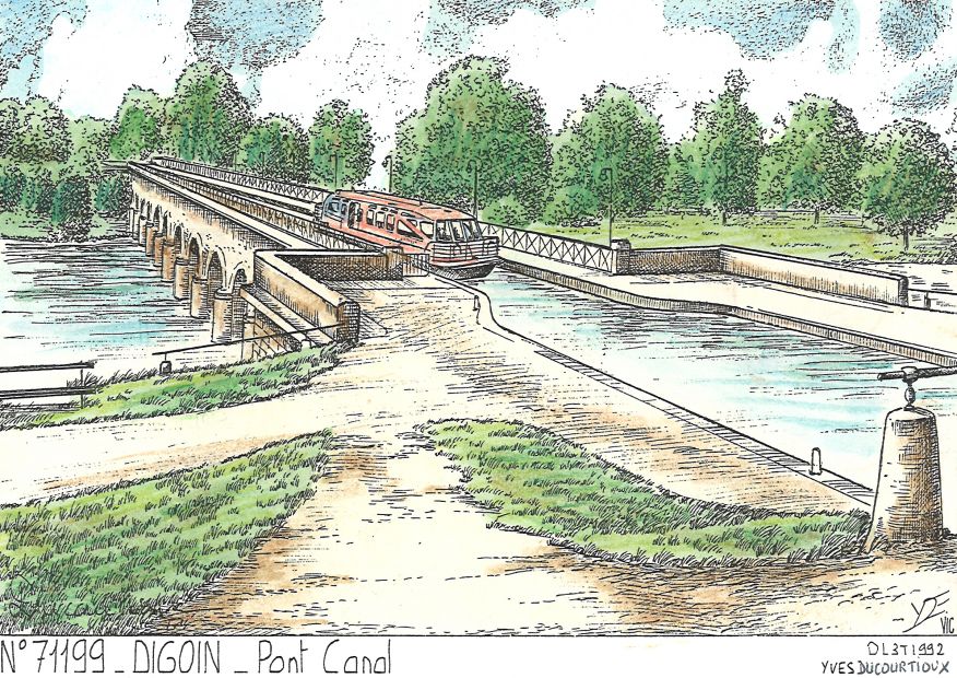 N 71199 - DIGOIN - pont canal