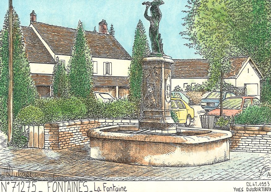 N 71275 - FONTAINES - la fontaine