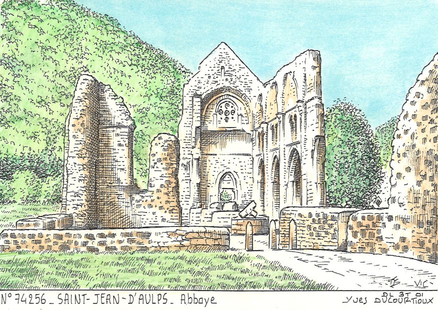 N 74256 - ST JEAN D AULPS - abbaye