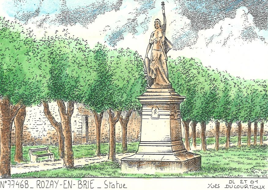 N 77468 - ROZAY EN BRIE - statue