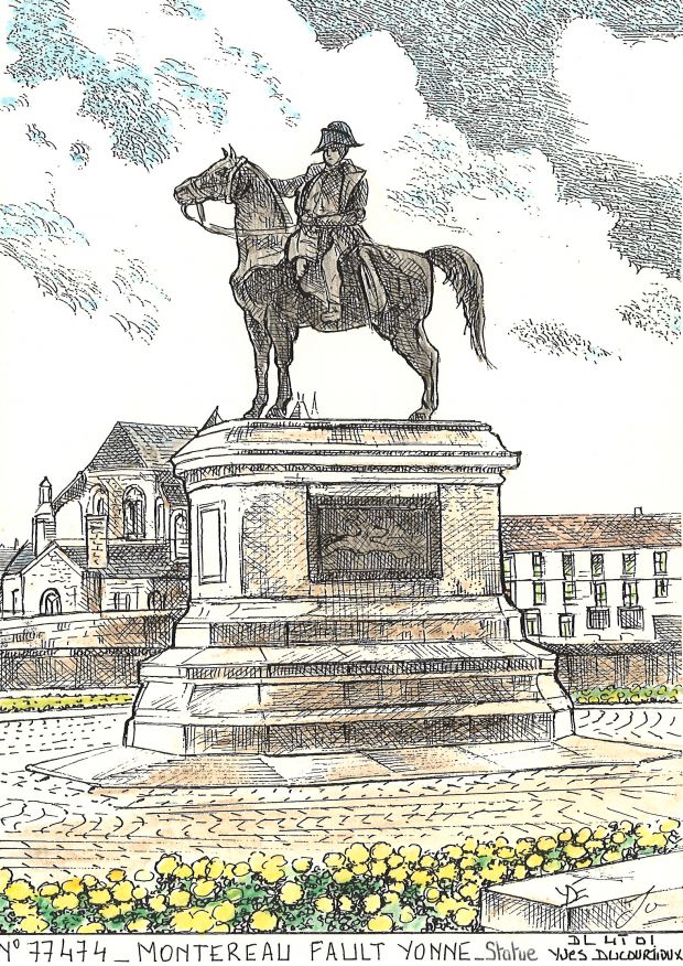 N 77474 - MONTEREAU FAULT YONNE - statue
