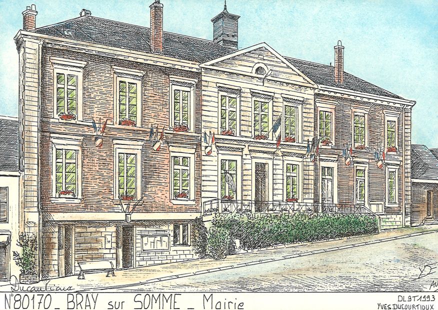 N 80170 - BRAY SUR SOMME - mairie