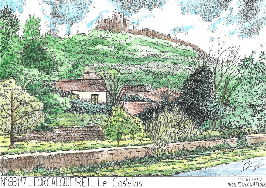 N 83117 - FORCALQUEIRET - le castellas