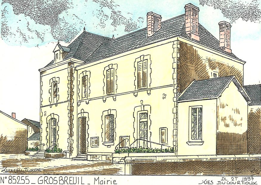 N 85255 - GROSBREUIL - mairie
