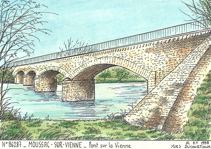 N 86287 - MOUSSAC SUR VIENNE - pont sur la vienne