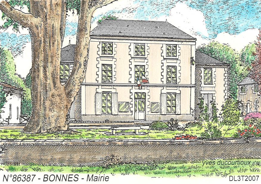 N 86387 - BONNES - mairie