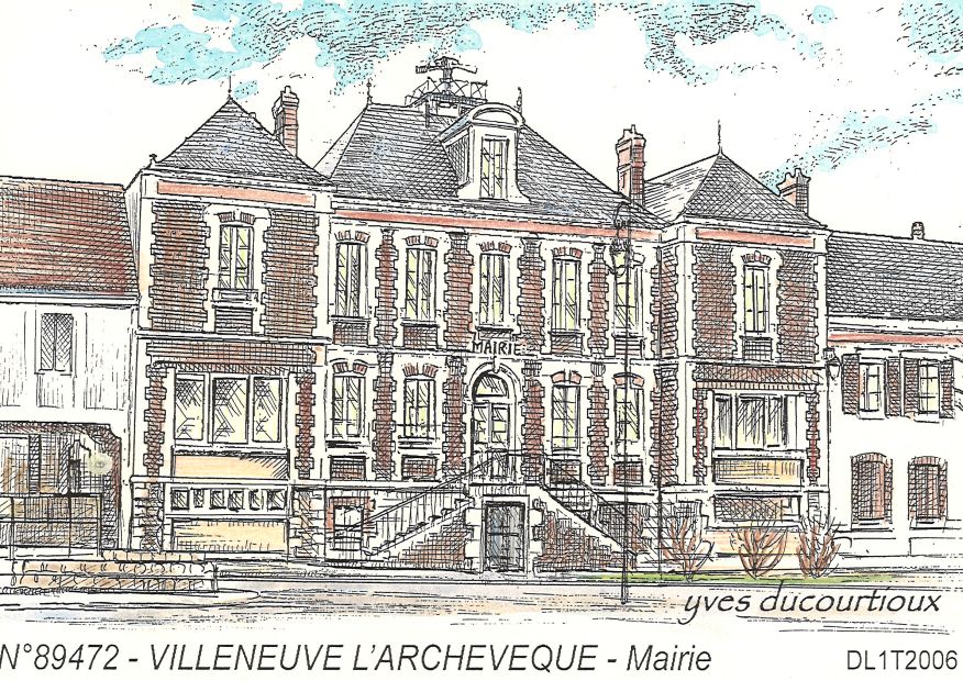 N 89472 - VILLENEUVE L ARCHEVEQUE - mairie