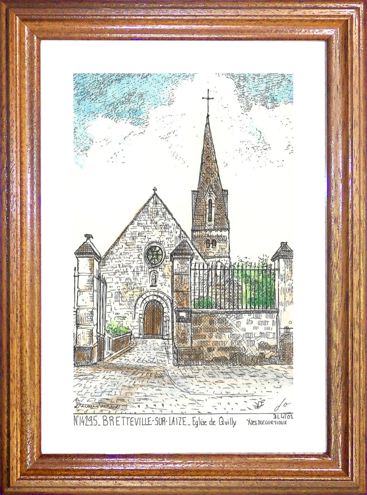 N 14295 - BRETTEVILLE SUR LAIZE - église de quilly