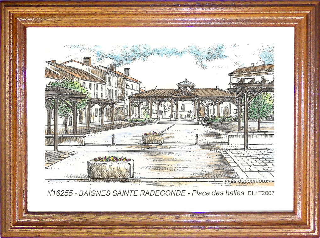 N 16255 - BAIGNES STE RADEGONDE - place des halles