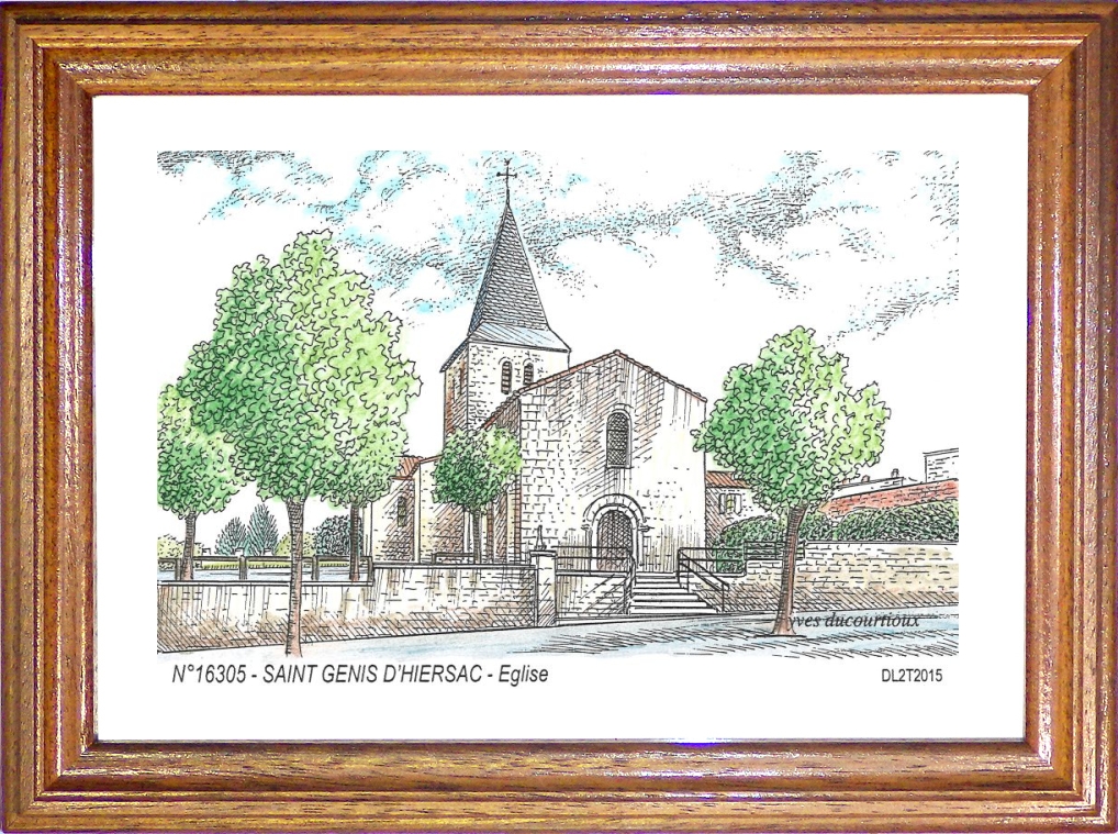 N 16305 - ST GENIS D HIERSAC - église