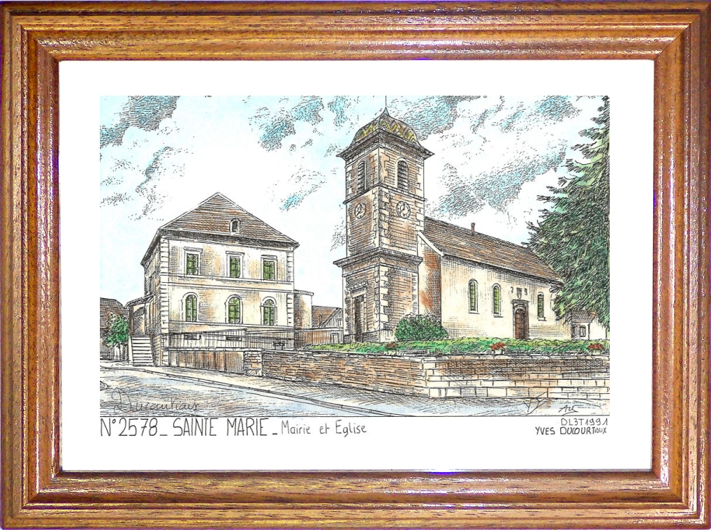 N 25078 - STE MARIE - mairie et église