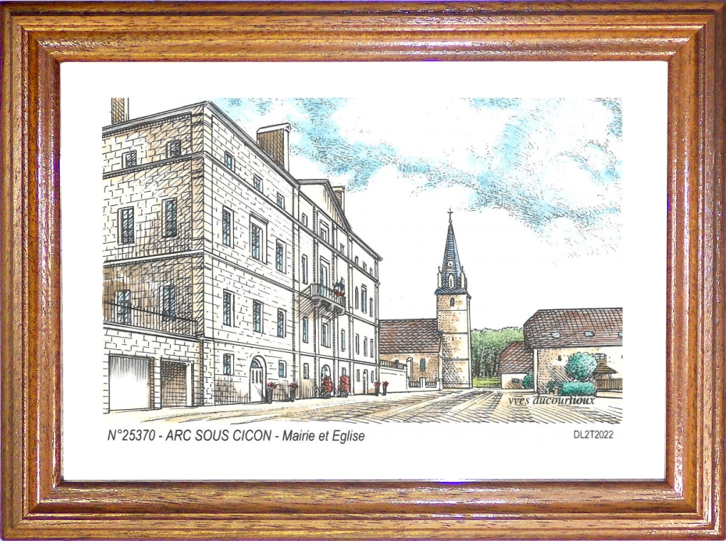 N 25370 - ARC SOUS CICON - mairie et glise