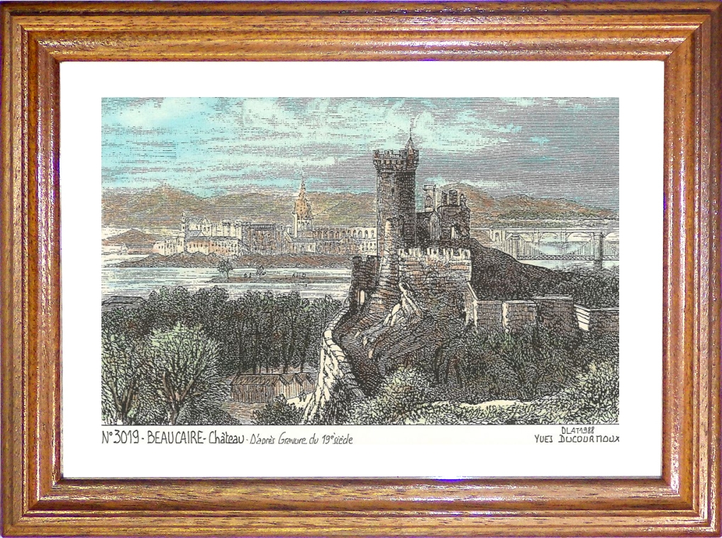 N 30019 - BEAUCAIRE - château (d'aprs gravure ancienne)