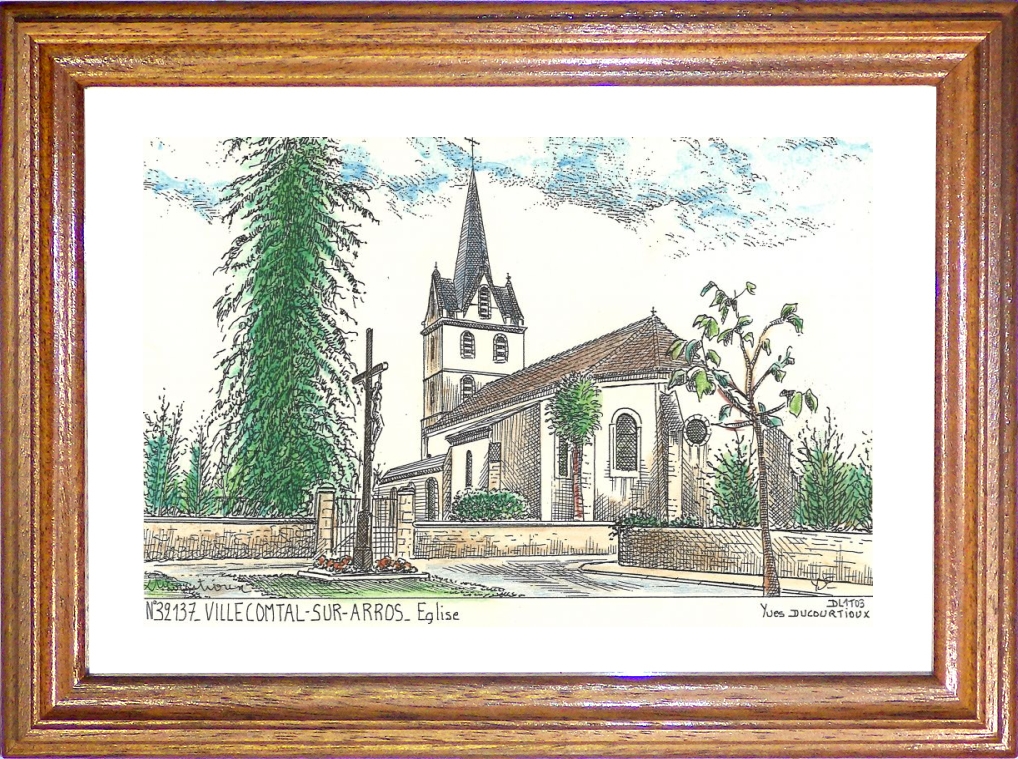 N 32137 - VILLECOMTAL SUR ARROS - église