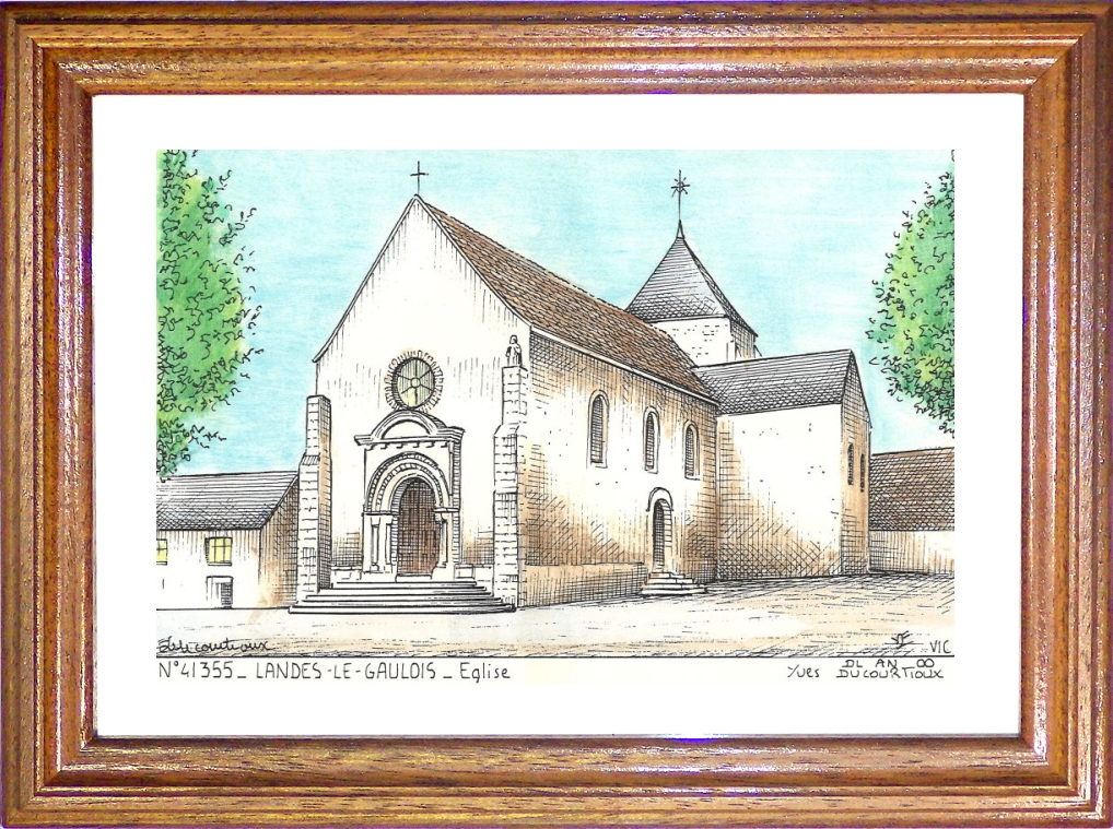 N 41355 - LANDES LE GAULOIS - église