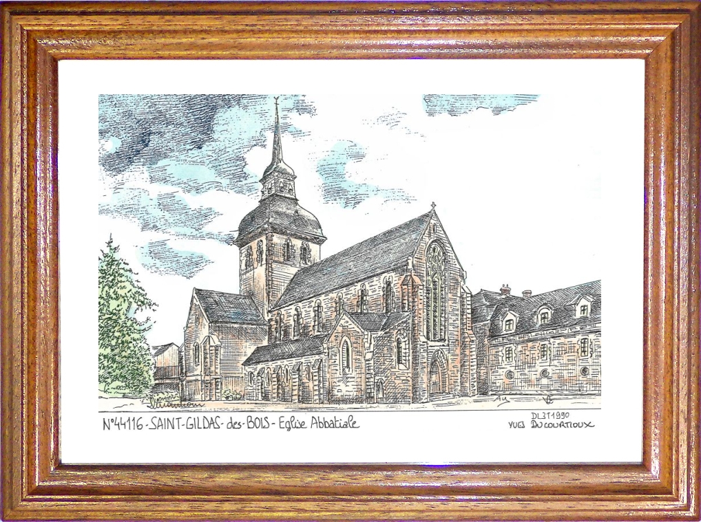N 44116 - ST GILDAS DES BOIS - église abbatiale