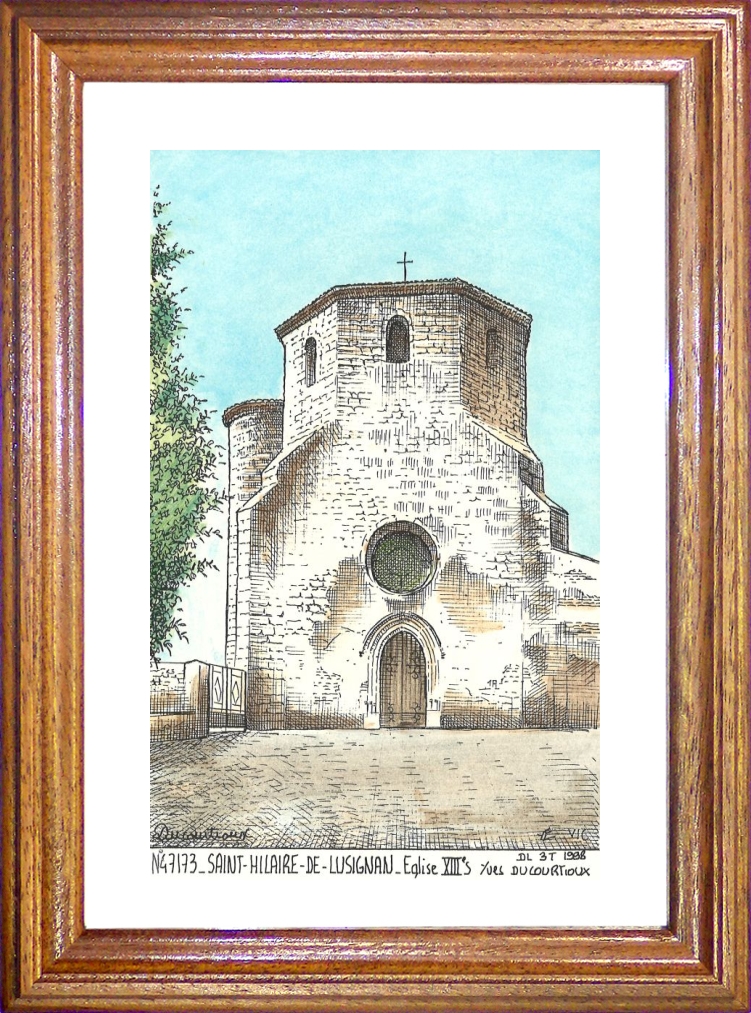 N 47173 - ST HILAIRE DE LUSIGNAN - église XIIIème siècle