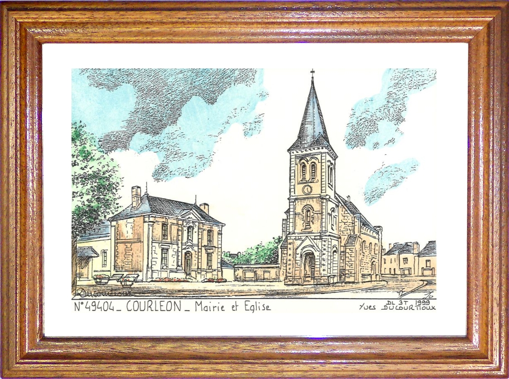 N 49404 - COURLEON - mairie et église
