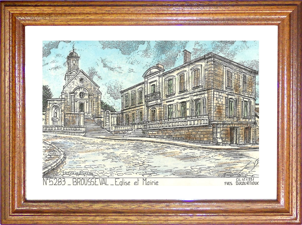 N 52083 - BROUSSEVAL - église et mairie