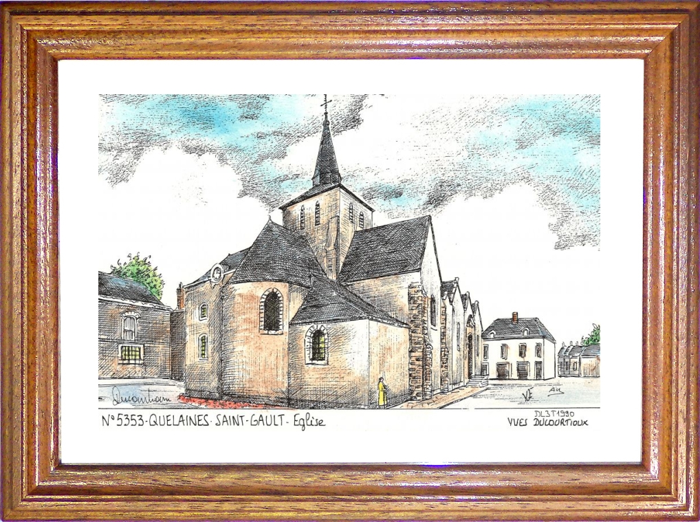 N 53053 - QUELAINES ST GAULT - église