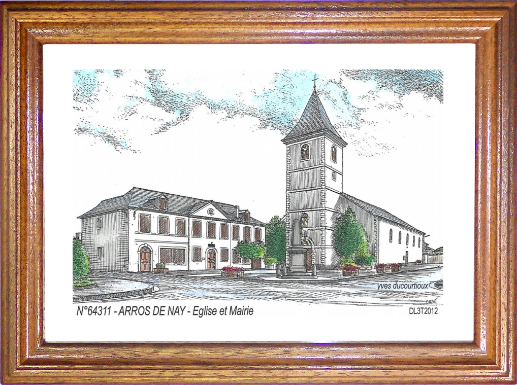 N 64311 - ARROS DE NAY - glise et mairie