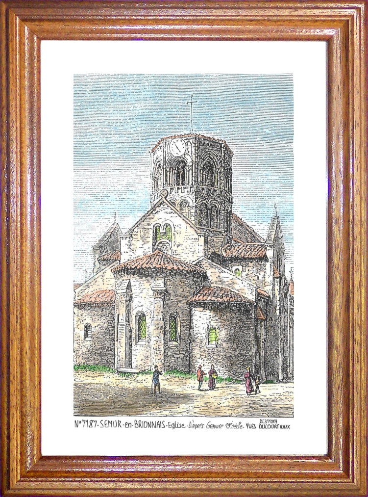N 71087 - SEMUR EN BRIONNAIS - église (d'aprs gravure ancienne)