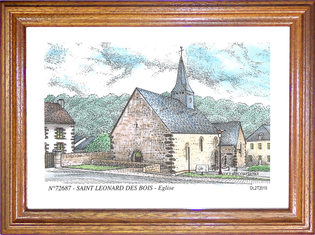 N 72687 - ST LEONARD DES BOIS - église