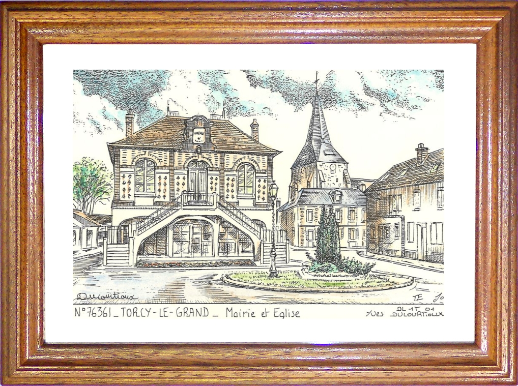N 76361 - TORCY LE GRAND - mairie et église