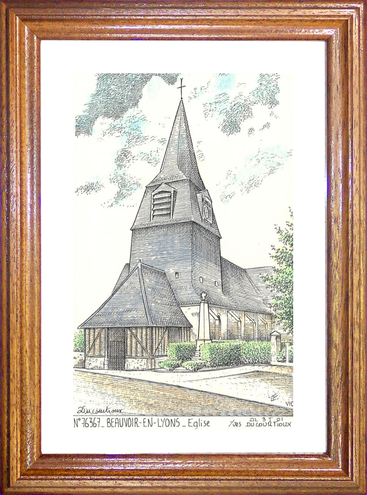 N 76367 - BEAUVOIR EN LYONS - église