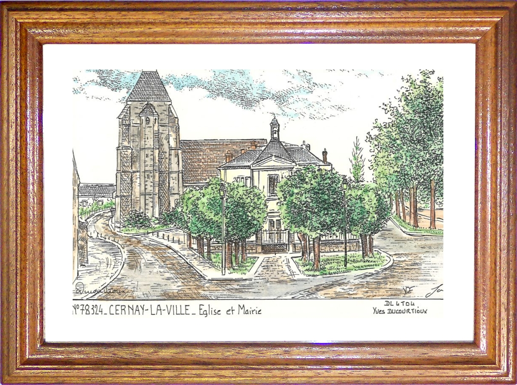 N 78324 - CERNAY LA VILLE - église et mairie