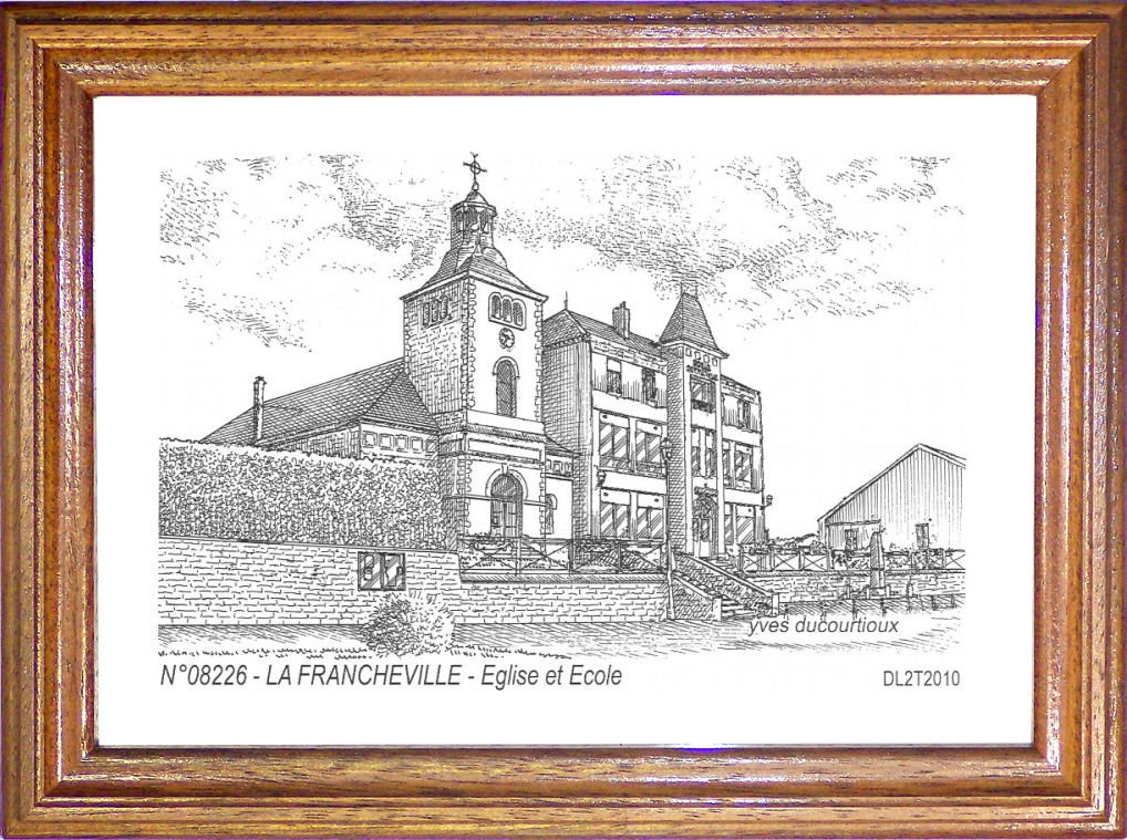 N 08226 - LA FRANCHEVILLE - église et école