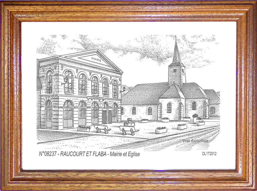 N 08237 - RAUCOURT ET FLABA - mairie et église