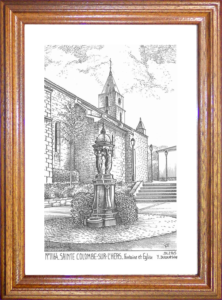 N 11164 - STE COLOMBE SUR L HERS - fontaine et église