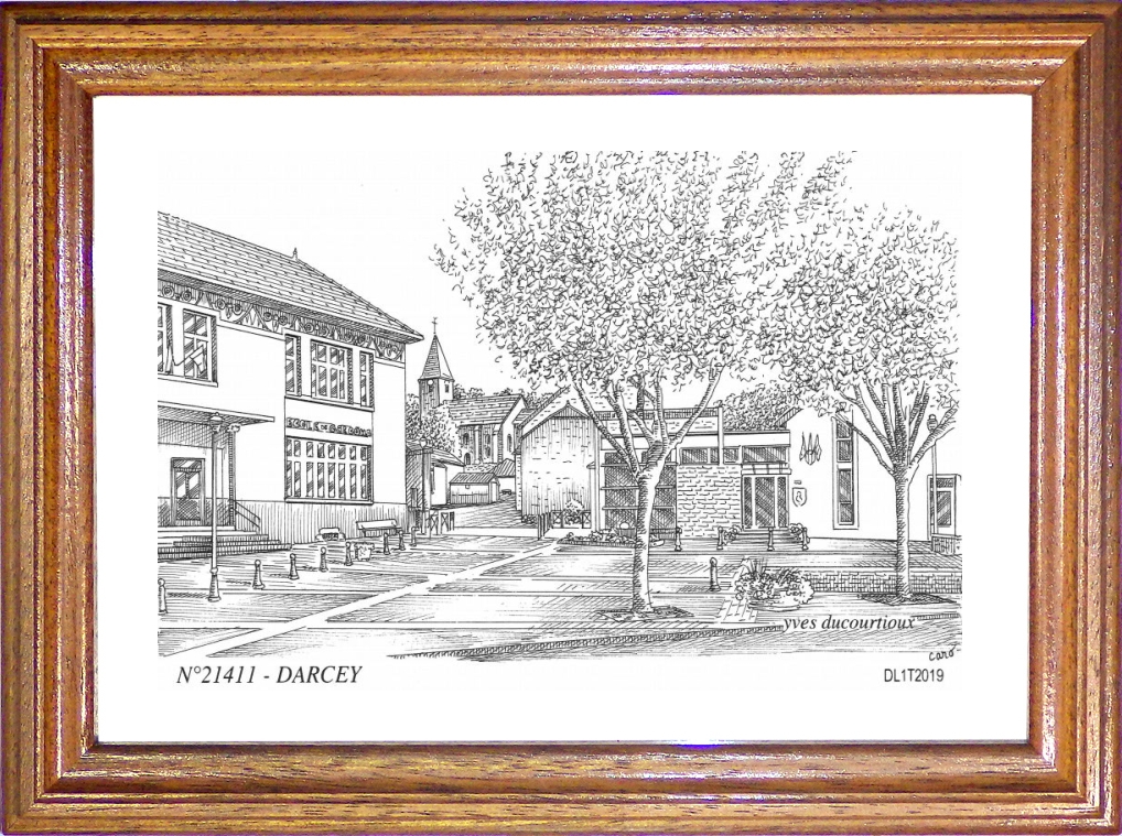 N 21411 - DARCEY - vue (mairie)