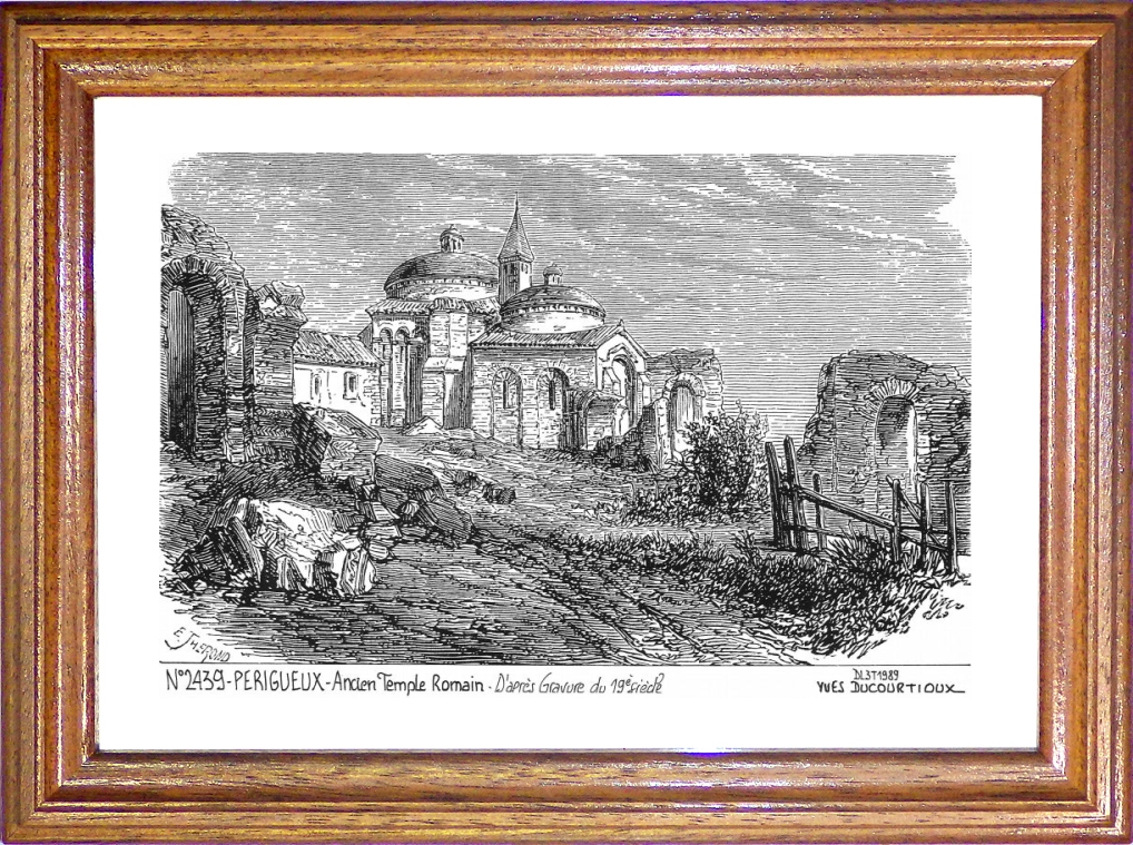 N 24039 - PERIGUEUX - ancien temple romain (d'aprs gravure ancienne)